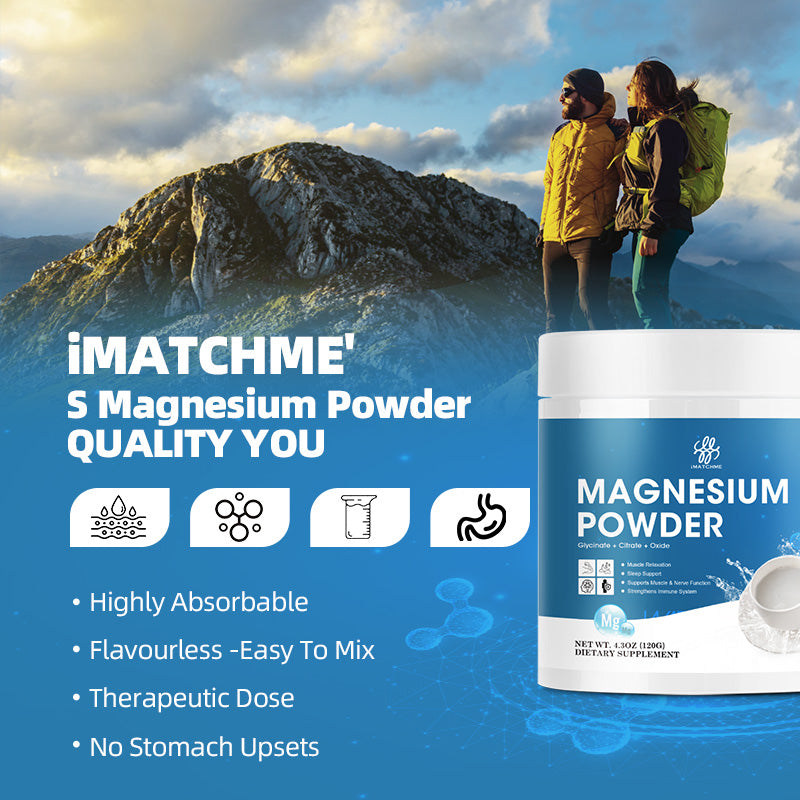 iMatchme Magnesium Powder Strawberry Flavor Dietary Supplement