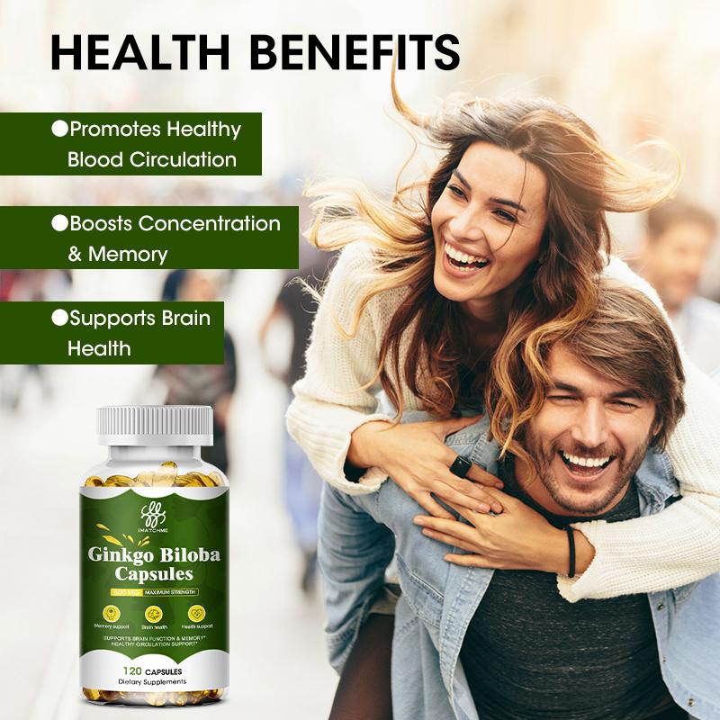 Ginkgo Biloba Extra Strength - Supports Brain Function & Memory Support, 120 Vegetarian Capsules