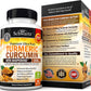 Turmeric Curcumin Capsules Dietary Supplements 2000mg with Bioperine