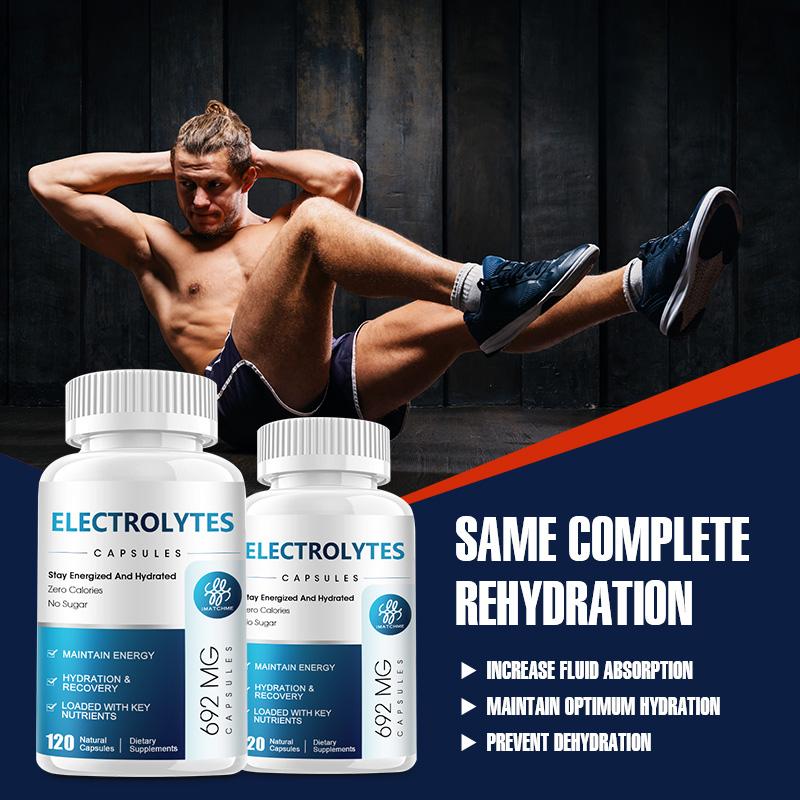 iMATCHME Electrolytes Capsules For Maintain Energy Endurance Hydration & Recovery Loaded With Key Nutrients Energized and Hydrated Zero Calories No Sugar