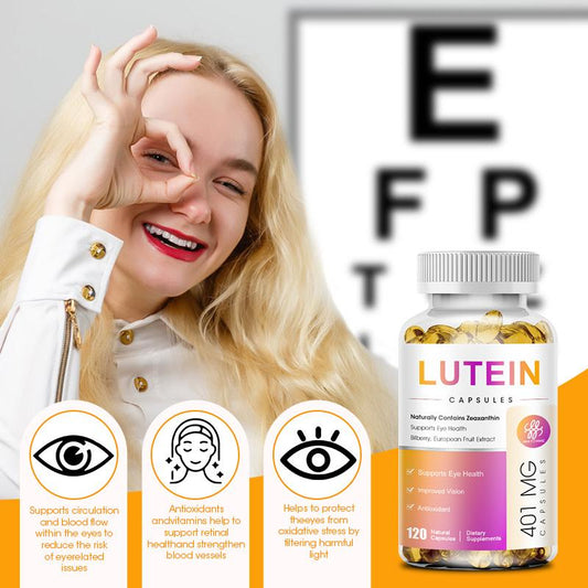 iMATCHME Lutein Zeaxanthin Capsules with Grape Seed,Bilberry Supports Eye Health Improved Vision Eliminate Yellow Spots & Pigments Antioxidant