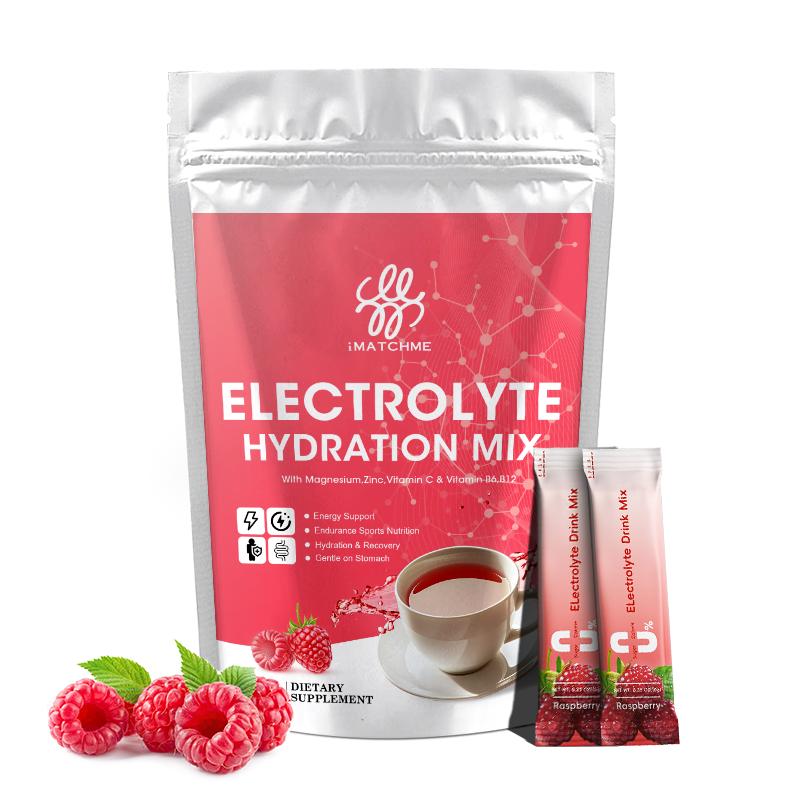 Electrolyte Hydration Mix Tea Dietary Supplement 200G Raspberry Flavor