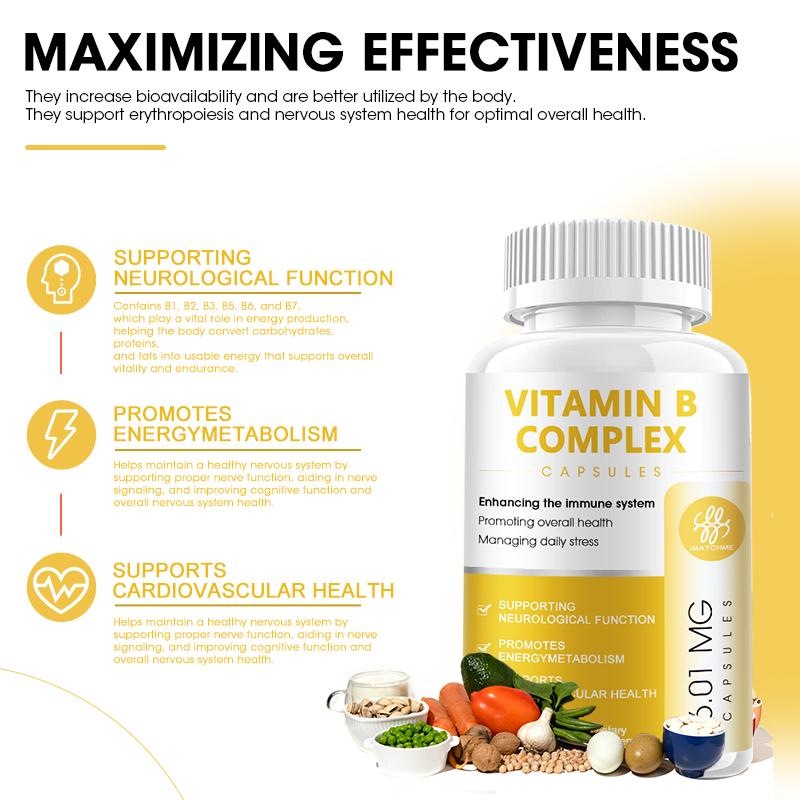 Vitamin B Complex Capsules For Enhancing the Immune System