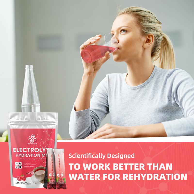 Electrolyte Hydration Mix Tea Dietary Supplement 200G Raspberry Flavor